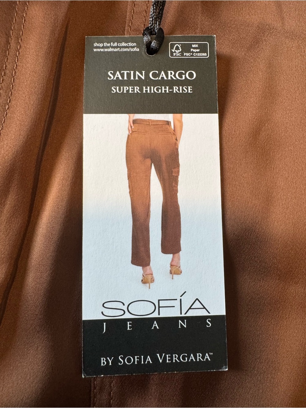 SOFIA JEANS SATIN CARGO SUPER HIGH RISE PANTS SIZE 14 new with tags - Picture 6 of 11